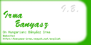 irma banyasz business card